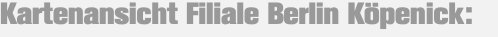 Kartenansicht Filiale Berlin Köpenick: